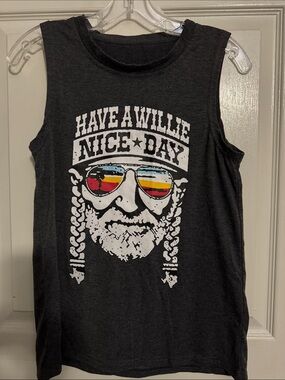 Have A Willie Nice Day Graphic Tank - Dark Gray